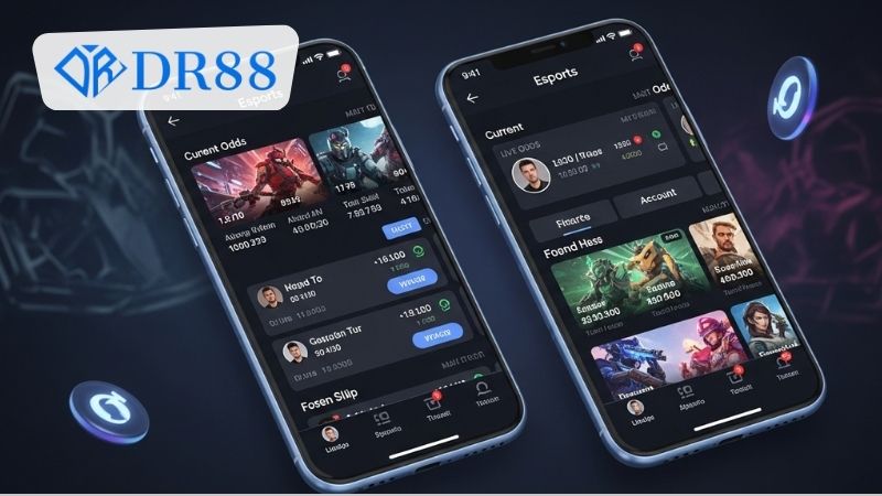 Lý do nên dùng ứng dụng di động DR88 theo dõi E-sports